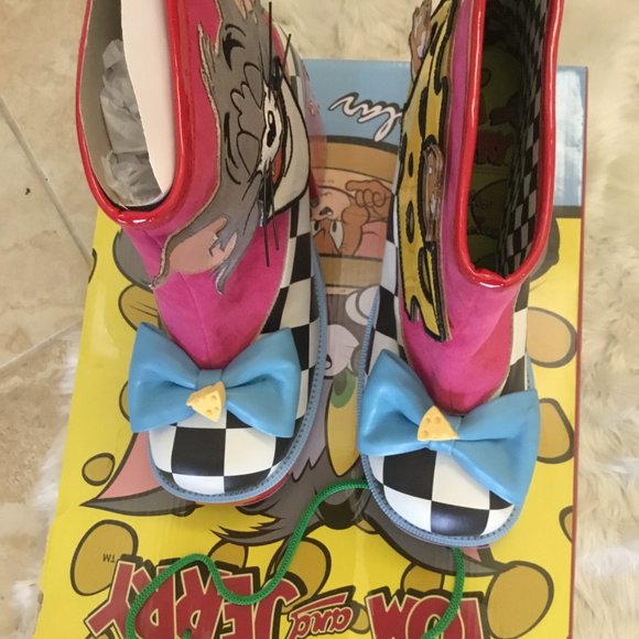 Irregular Choice X Tom and Jerry Sneaky Snack boots size 43 EU New - Picture 4 of 6